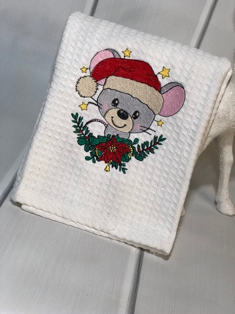 The Christmas Mouse Embroidery Design
