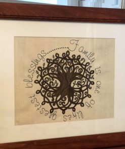 Family Blessing Tree Embroidery Design