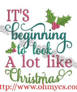 A lot like Christmas Embroidery Design