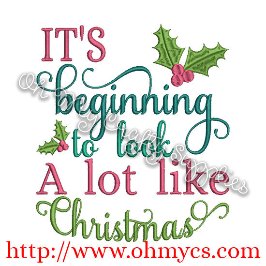 A lot like Christmas Embroidery Design