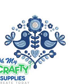 Abstract Birds 25 Embroidery Design