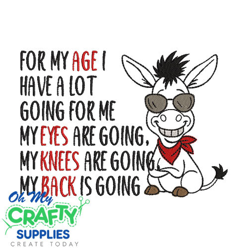 A lot going Embroidery Design