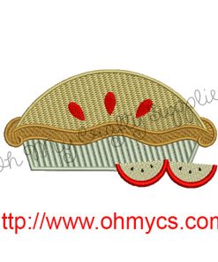 Apple Pie Embroidery Design