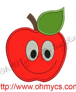 Happy Apple Applique Design