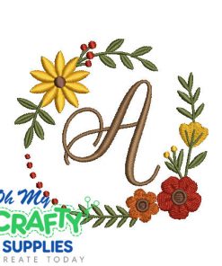 Autumn Flower Monogram A-Z (AM)