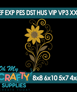 Autumn Glow Flower Embroidery Design