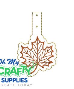 Autumn Leaf Key Fob Embroidery Design (KFC)