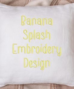 Banana Splash Embroidery Font (BX Included)