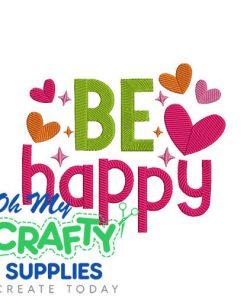 Be Happy 25 Embroidery Design
