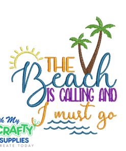 Beach Calling 625 Embroidery Design