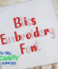 Bliss Embroidery Font (BX Included) (FM)