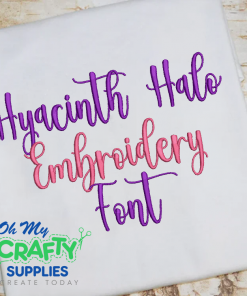 Hyacinth Halo Embroidery Font (BX Included)