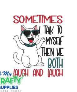 Both Laugh Embroidery Design