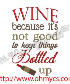 Bottled Up Embroidery Design
