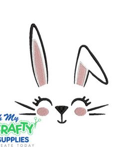 Bunny Face 12324 Embroidery Design