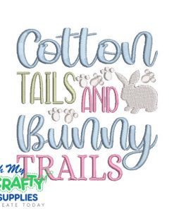 Bunny Tails and Trails Embroidery Design