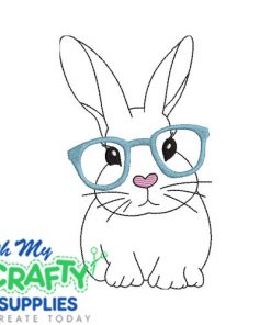 Bunny with Glasses 31725 Embroidery Design