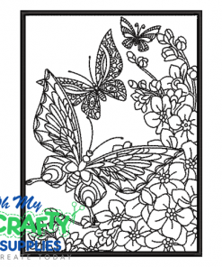 Butterfly Frame Embroidery Design