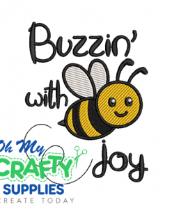 Buzzin' with Joy Embroidery Design