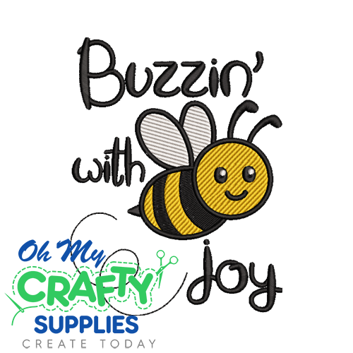 Buzzin' with Joy Embroidery Design