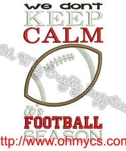 Calm Football Season Embroidery Design
