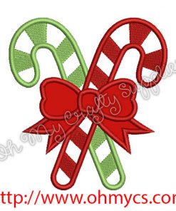 Candy Cane Applique Design