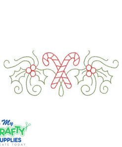 Candy Cane Line art 929 Embroidery Design