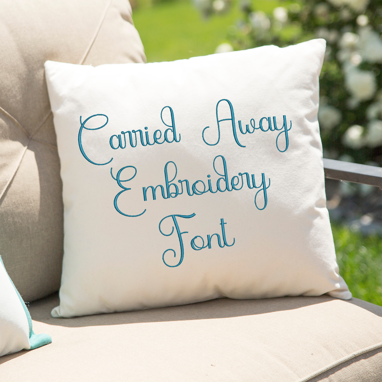 Carried Away Embroidery Font (BX Included)
