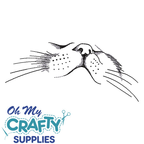 Cat Nose and Mouth Embroidery Design