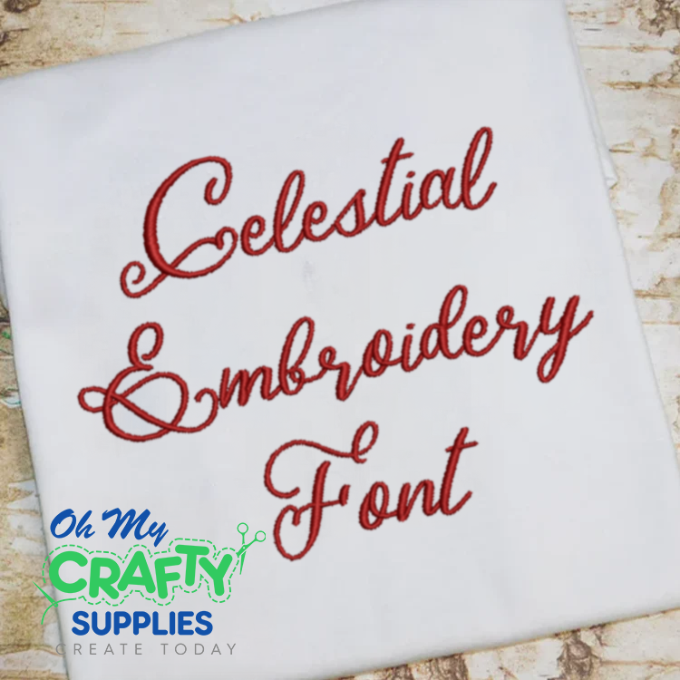 Celestial Embroidery Font (BX Included)