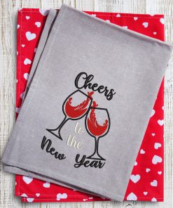 Cheers to the New Year Embroidery Design