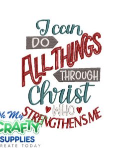 Christ Who Strengthens Embroidery Design