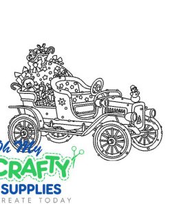 Christmas Car Embroidery Design