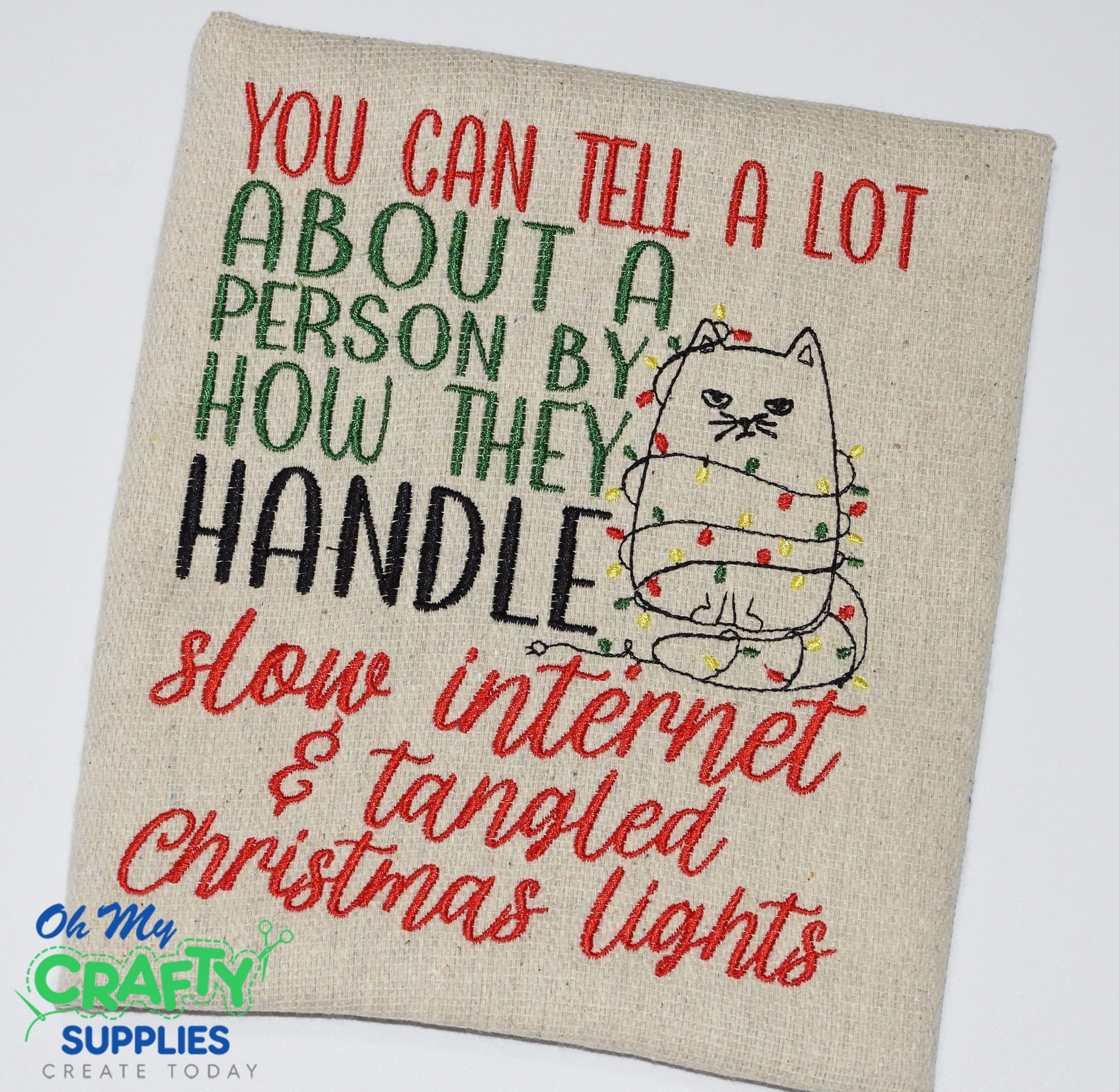 Christmas Lights and Internet Embroidery Design