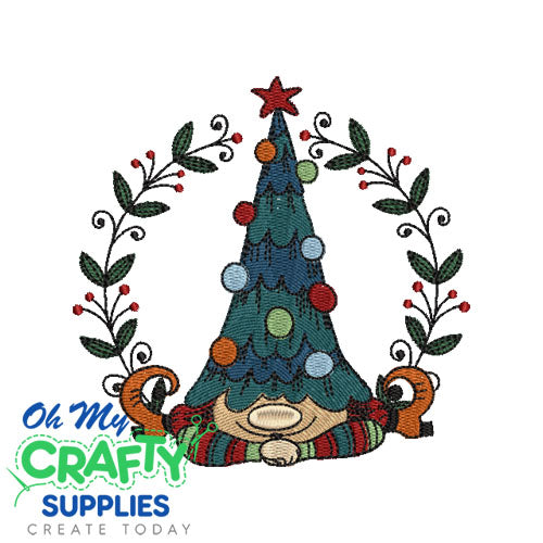 Christmas Tree Gnome 103023 Embroidery Design
