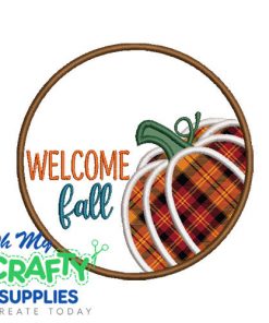 Circle Pumpkin Applique Design