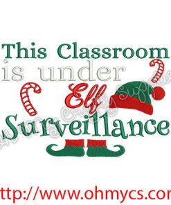 Classroom Elf Embroidery Design