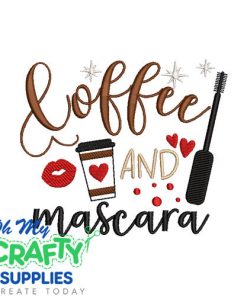 Coffee Mascara Embroidery Design