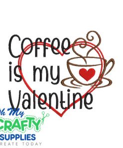 Coffee Valentine 1523 Embroidery Design