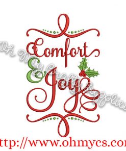 Comfort & Joy Embroidery Design