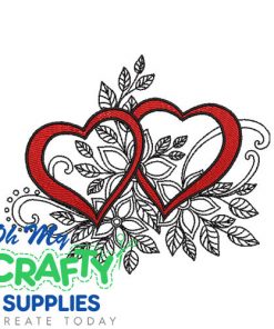 Connected Hearts 120 Embroidery Design
