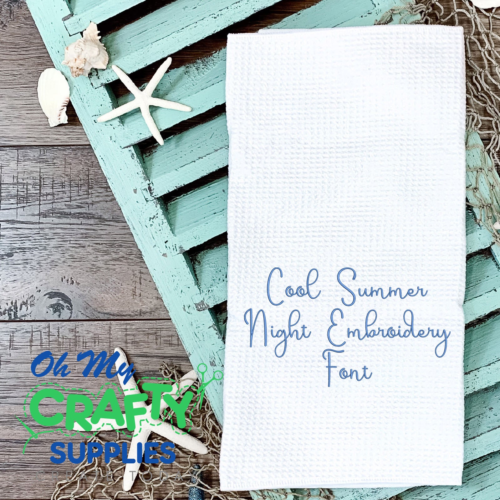 Cool Summer Night Embroidery Font (BX Included)