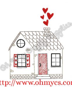 Cottage Embroidery Design