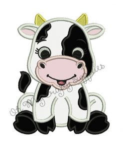 Cow Applique Embroidery Design