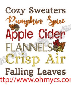 Cozy Sweaters Embroidery Design