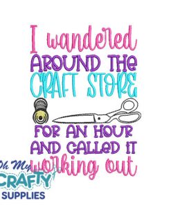 Craft Store Work Out Embroidery Design