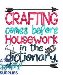 Crafting before house work Embroidery Design