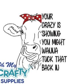 Crazy Showing Embroidery Design