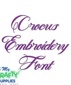 Crocus Embroidery Font (BX Included)