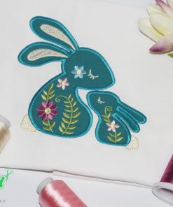 Big Little Bunny Applique Embroidery Design